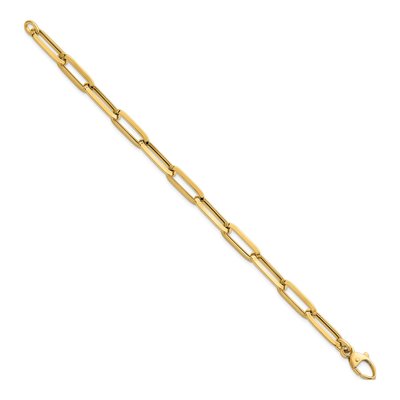 14K Yellow Gold Paperclip Bracelet – view 3