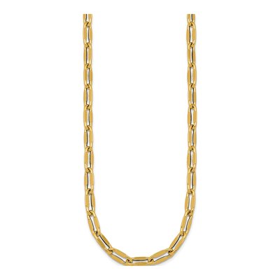 14K Yellow Gold 5.65mm Fancy Cable Oval Link Chain – view 3
