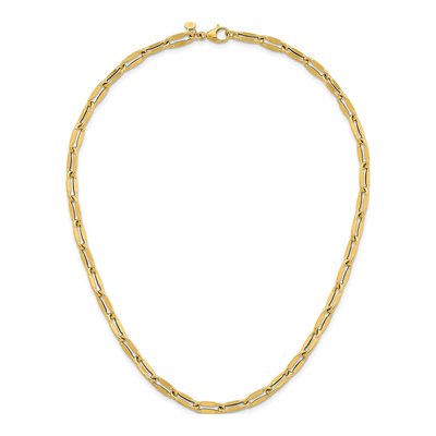 14K Yellow Gold 5.65mm Fancy Cable Oval Link Chain – view 5