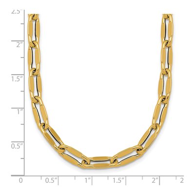 14K Yellow Gold 5.65mm Fancy Cable Oval Link Chain – view 6