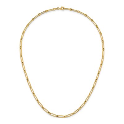 14K Yellow Gold 3.75mm Round Paperclip Chain – view 5