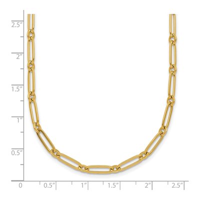 14K Yellow Gold 3.75mm Round Paperclip Chain – view 6