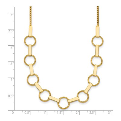 14K Yellow Gold Circles Bars Necklace – view 6