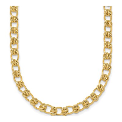 14K Yellow Gold Fancy Knot Link Necklace