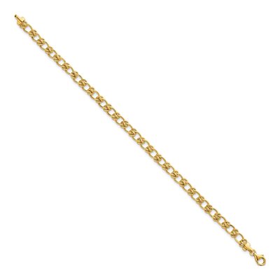 14K Yellow Gold 5mm Fancy Knot Link Chain Bracelet – view 3