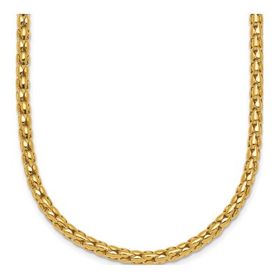 14K Yellow Gold Fancy Link Necklace