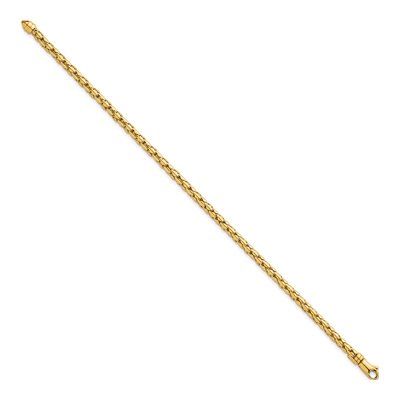 14K Yellow Gold 3.5mm Fancy Link Chain Bracelet – view 3