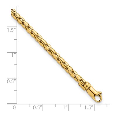 14K Yellow Gold 3.5mm Fancy Link Chain Bracelet – view 6