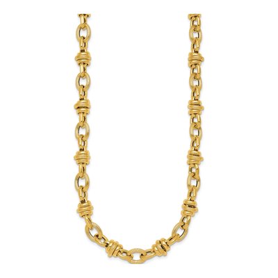14K Yellow Gold Fancy Link Necklace – view 3