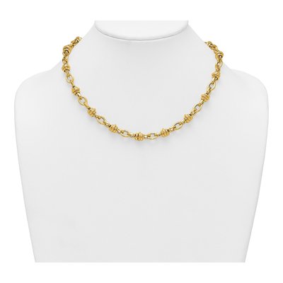 14K Yellow Gold Fancy Link Necklace – view 4