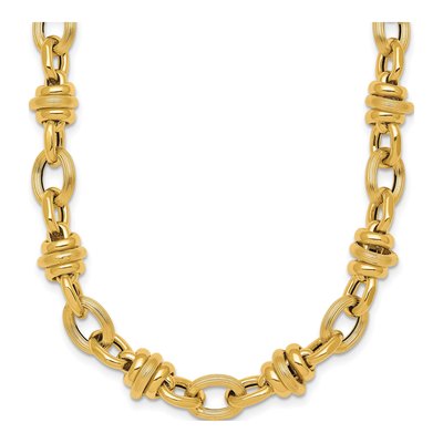 14K Yellow Gold Fancy Link Necklace