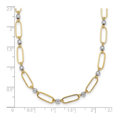 14K Two-Tone Gold Paperclip Necklace – view 6