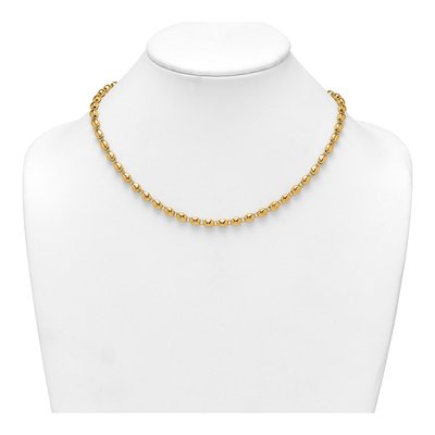 14K Yellow Gold Beaded 18-inch Necklace – view 4
