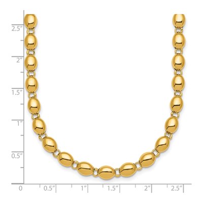 14K Yellow Gold Beaded 18-inch Necklace – view 6