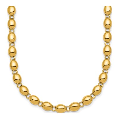 14K Yellow Gold Beaded 18-inch Necklace