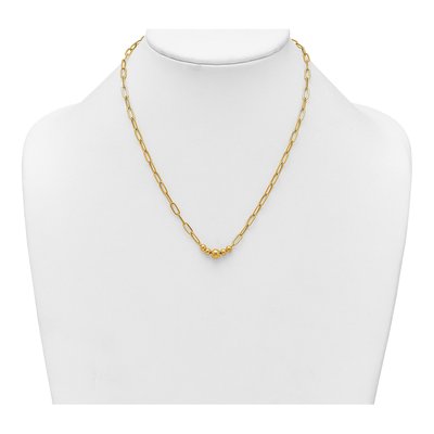 14K Yellow Gold Graduated Paperclip Necklace – view 4