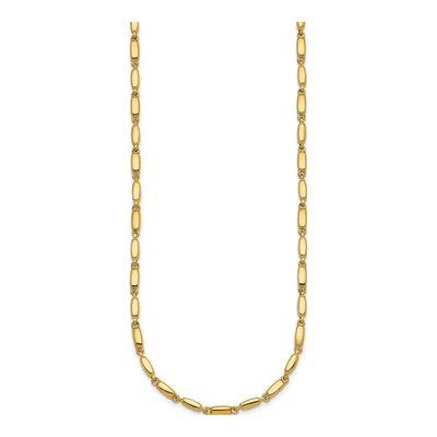 14K Yellow Gold Fancy Bar Link Necklace – view 3