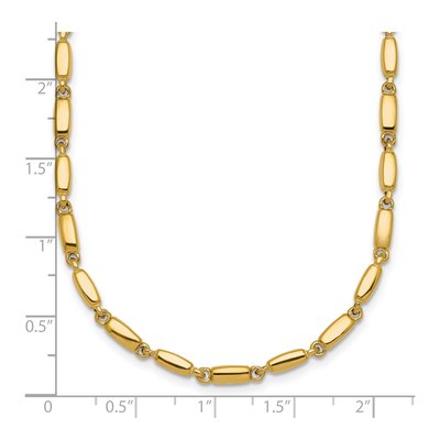 14K Yellow Gold Fancy Bar Link Necklace – view 6