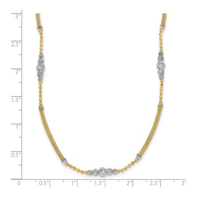 14K Two-Tone Gold Woven Bars Necklace – view 6