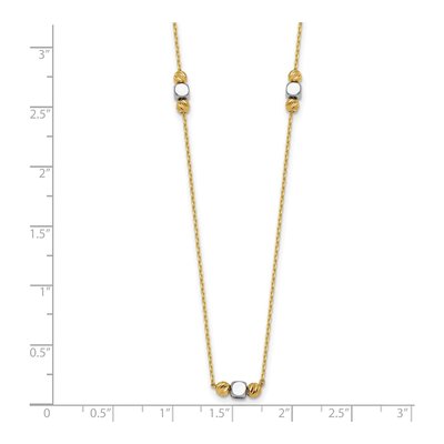 14K Two-Tone Gold Station Necklace – view 6