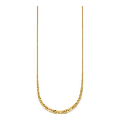 14K Yellow Gold Graduated Cable Necklace – view 3