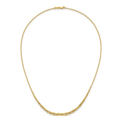 14K Yellow Gold Graduated Cable Necklace – view 5