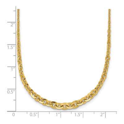 14K Yellow Gold Graduated Cable Necklace – view 6