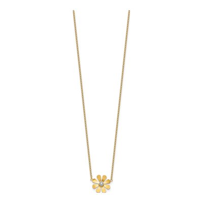 14K Yellow Gold Daisy Necklace – view 3