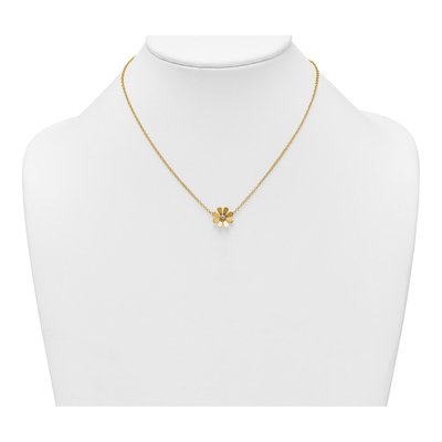 14K Yellow Gold Daisy Necklace – view 4