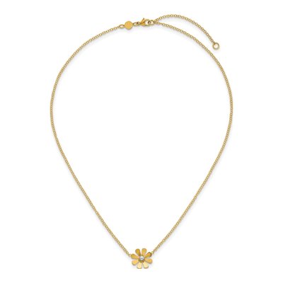 14K Yellow Gold Daisy Necklace – view 5