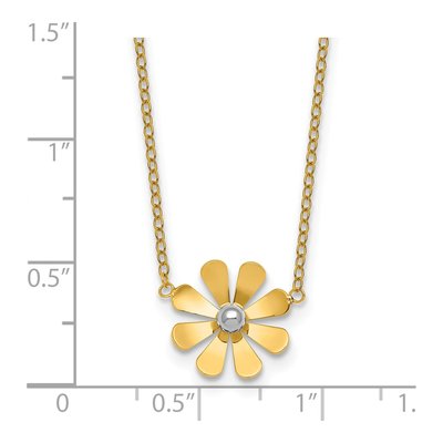 14K Yellow Gold Daisy Necklace – view 6