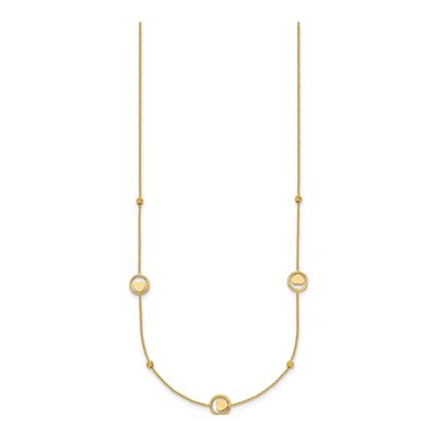 14K Yellow Gold Heart Circle Necklace – view 3