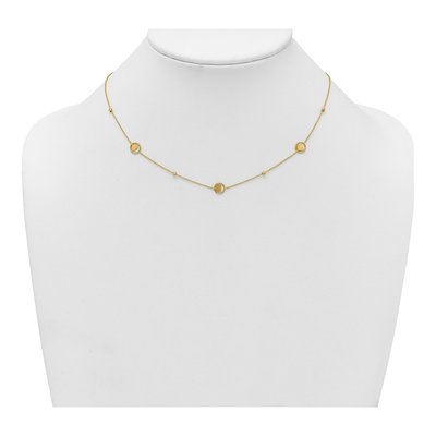 14K Yellow Gold Heart Circle Necklace – view 4