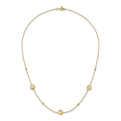 14K Yellow Gold Heart Circle Necklace – view 5