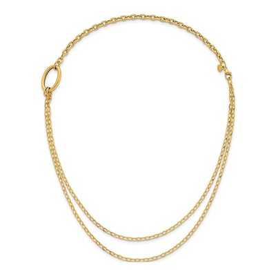 14K Yellow Gold Double Strand Cable Necklace – view 5