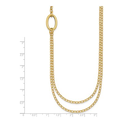 14K Yellow Gold Double Strand Cable Necklace – view 6