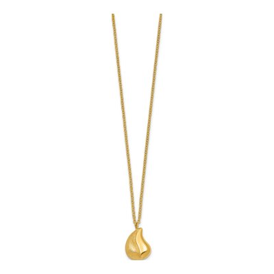 14K Yellow Gold Teardrop Necklace – view 3