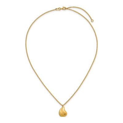 14K Yellow Gold Teardrop Necklace – view 5