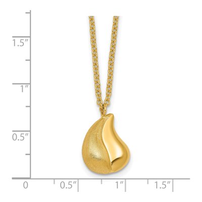 14K Yellow Gold Teardrop Necklace – view 6