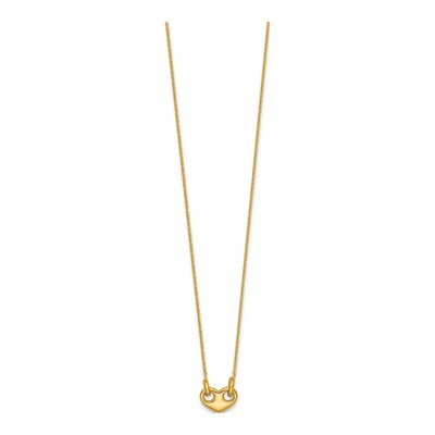 14K Yellow Gold Heart Necklace – view 3