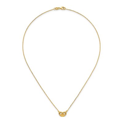 14K Yellow Gold Heart Necklace – view 5