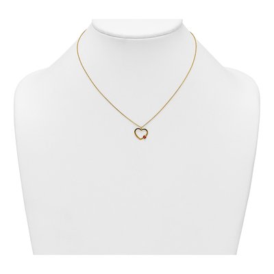 14K Yellow Gold Girls' Ladybug Heart Necklace – view 4