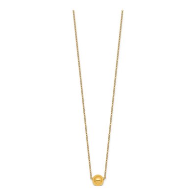14K Yellow Gold Round Pendant Necklace – view 3