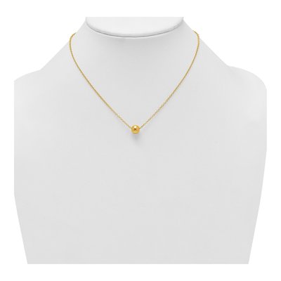 14K Yellow Gold Round Pendant Necklace – view 4