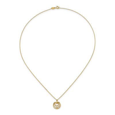 14K Yellow Gold Fancy Circles Necklace – view 5
