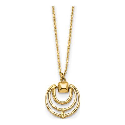 14K Yellow Gold Fancy Circles Necklace