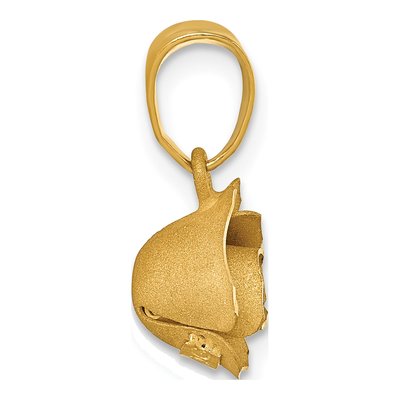 14K Yellow Gold Flower Pendant – view 3