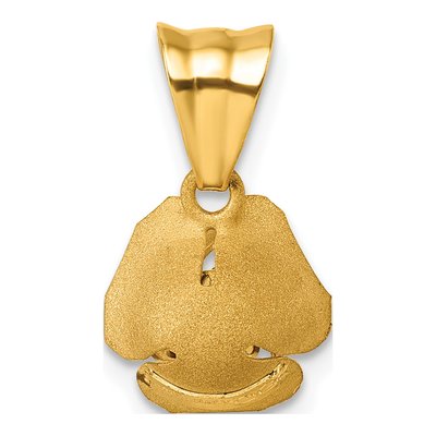 14K Yellow Gold Flower Pendant – view 4