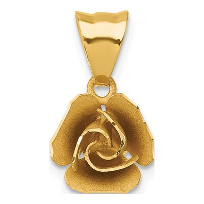 14K Yellow Gold Flower Pendant