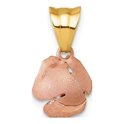 14K Yellow Gold Flower Pendant – view 4